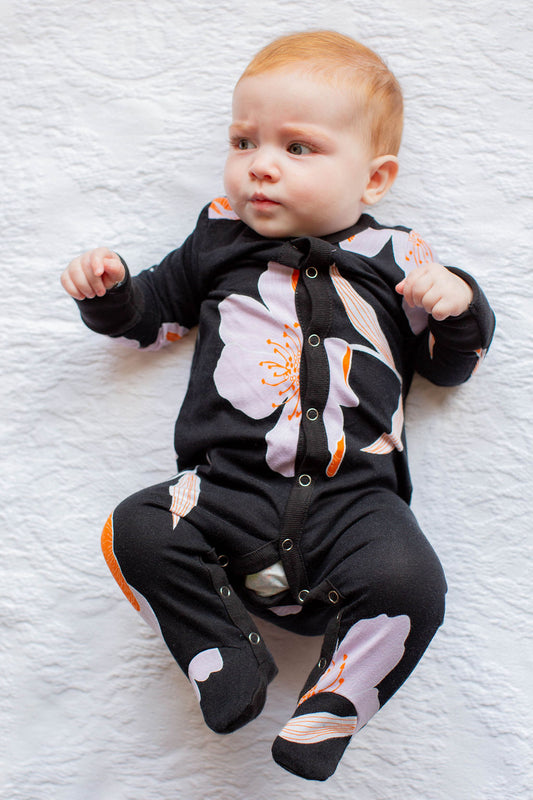 Willow One Piece Footed Baby Romper (3-6mo Only)