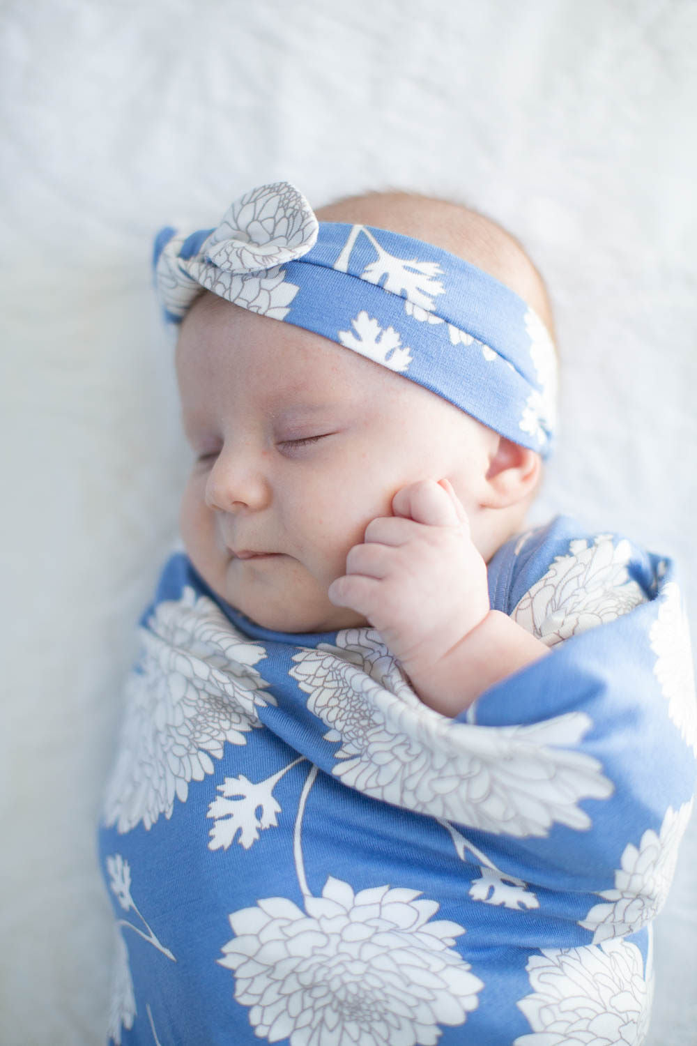 Zoe Floral Swaddle Blanket & Newborn Headband Set