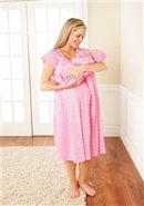 Molly maternity/nursing nightgown matching and baby romper set