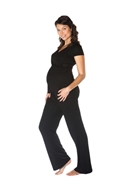 Black Maternity Nursing Pajamas Loungewear