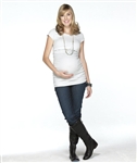 Before & After Maternity Nursing T Shirt by Baby Be Mine Maternity.
No snaps or clips, added length with rouched siding