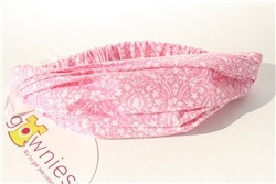 Kate Pink Damask Headband For Labor