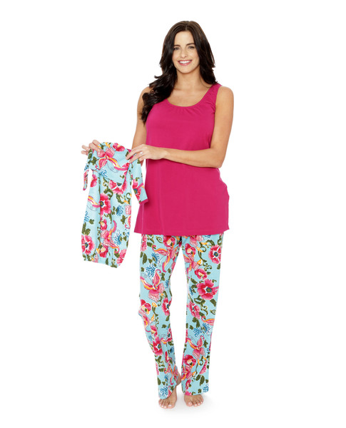 Isabelle Maternity/Nursing PJ'S, Robe & Baby Receiving Gown Set