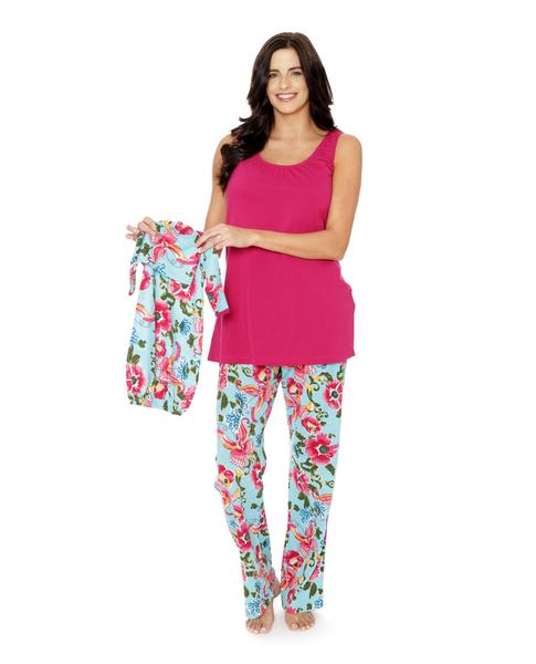 Isabelle Maternity/Nursing PJ's & Matching Baby Receiving Gown Set