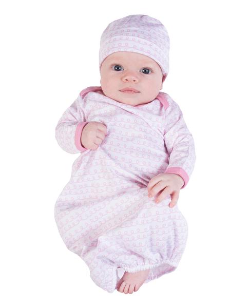Leyla Baby Receiving Gown & Hat